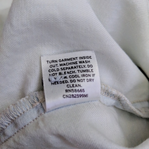 ANTHROPOLOGIE Light Wash Denim Button Down Shirt - Picture 7 of 7